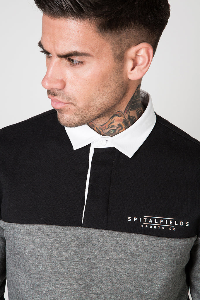 Rugby Contrast Panel Sweat Top