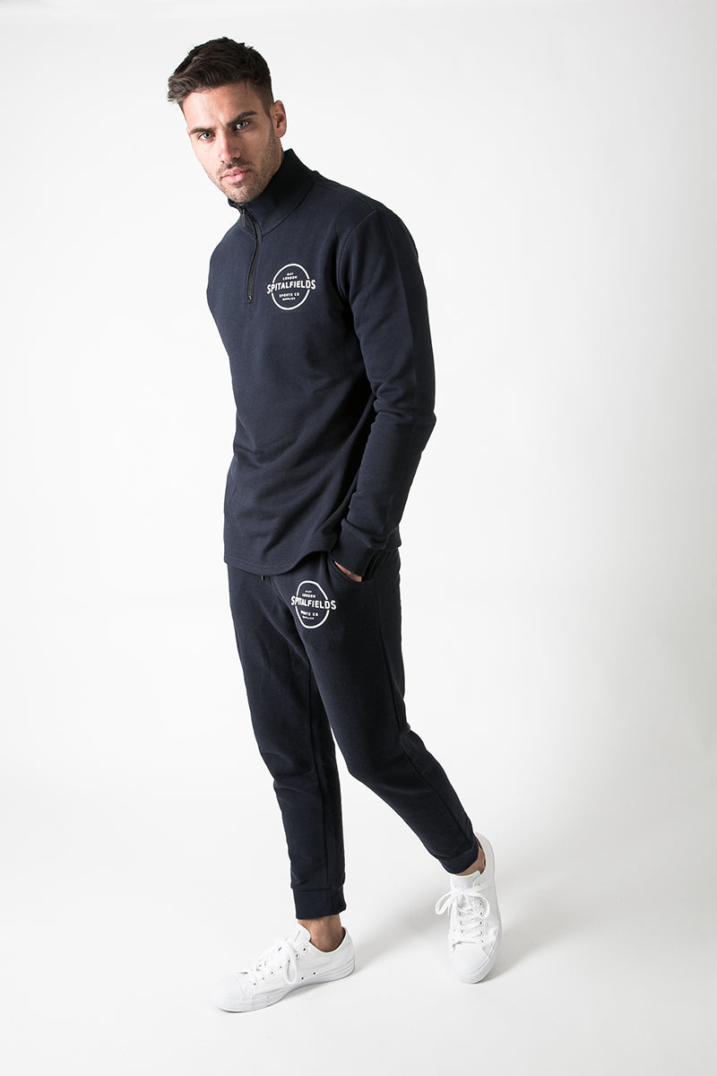 Athletic Fit Jogger with Graphic Print in Navy