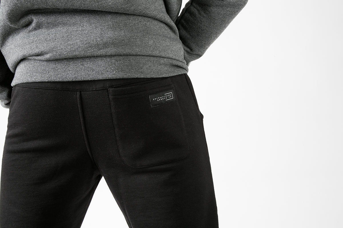 Athletic Fit Panel Jogger with Graphic Print in Black