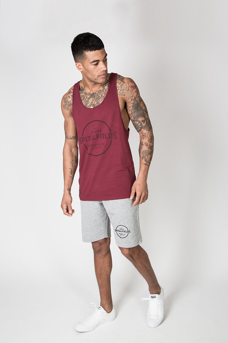 Core Sweat Shorts with Graphic Print in Grey Marl