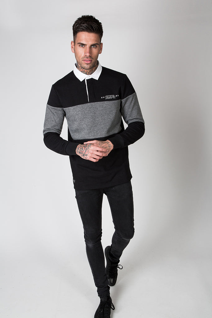 Rugby Contrast Panel Sweat Top