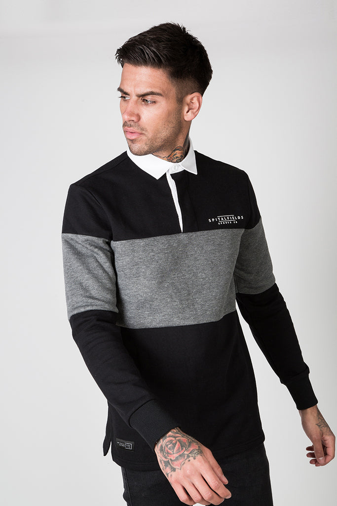 Rugby Contrast Panel Sweat Top