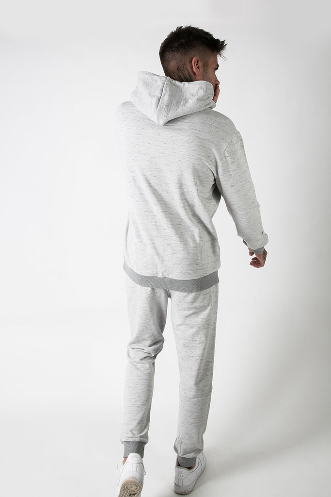 Hoodie with Signature Chest Graphic Print in Grey Grindle